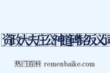 资政大夫庄公神道碑铭反义词是什么意思的图片